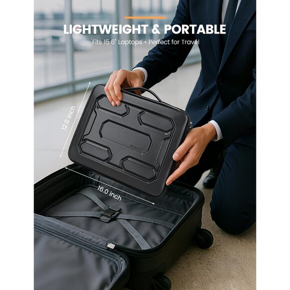 15.6 inch Laptop Sleeve with Handle Shockproof Computer Bag Waterproof EVA Prote - Picture 8 of 11